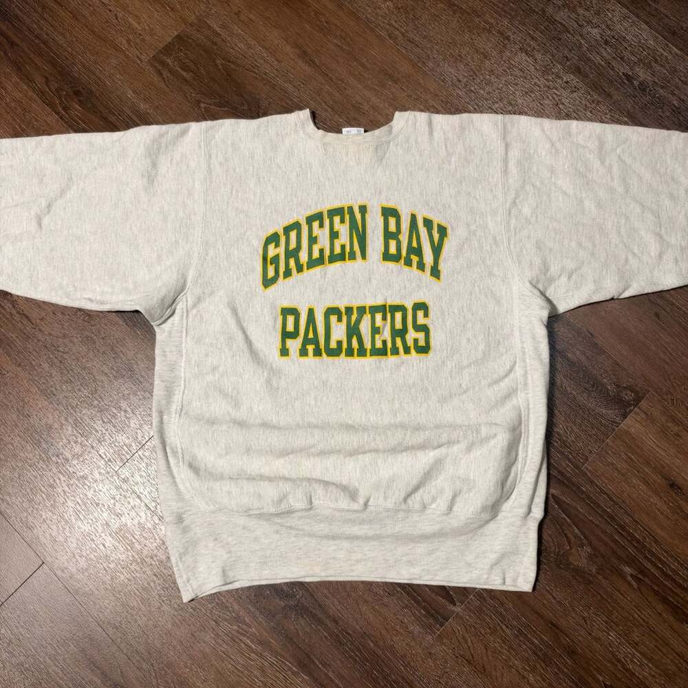 Vintage Champion Green Bay Packers Reverse Weave Sweatshirt X-Large Gray
